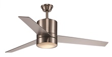  F-1018 BN - Finnley Collection Indoor LED Light, 3-Blade Ceiling Fan with Opal Glass Lens